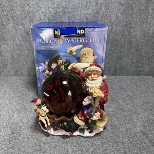 Kirkland Signature Vintage Christmas Santa Musical Waterglobe *Tested* Read Vtg